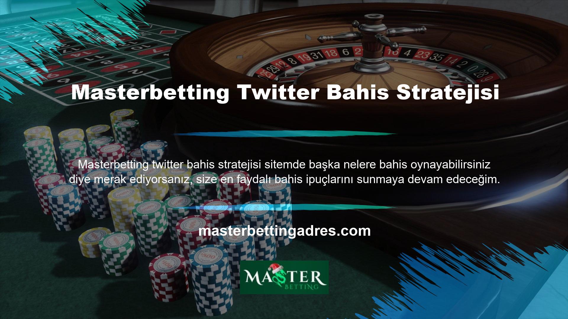 Bahis koyarken dikkat edilmesi gerekenleri "Masterbetting Twitter Bahis Stratejisi Twitter Bahis Stratejisi" yazımızda detaylı bir şekilde anlattık